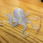 Picture of a 3D printed model of an octopus