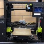 Picture of a Lulzbot Mini brand 3D printer in the Innovation and Collaboration Studio